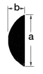 Profilo mezzo tondo inox mm 30 (barre da 3 m) 